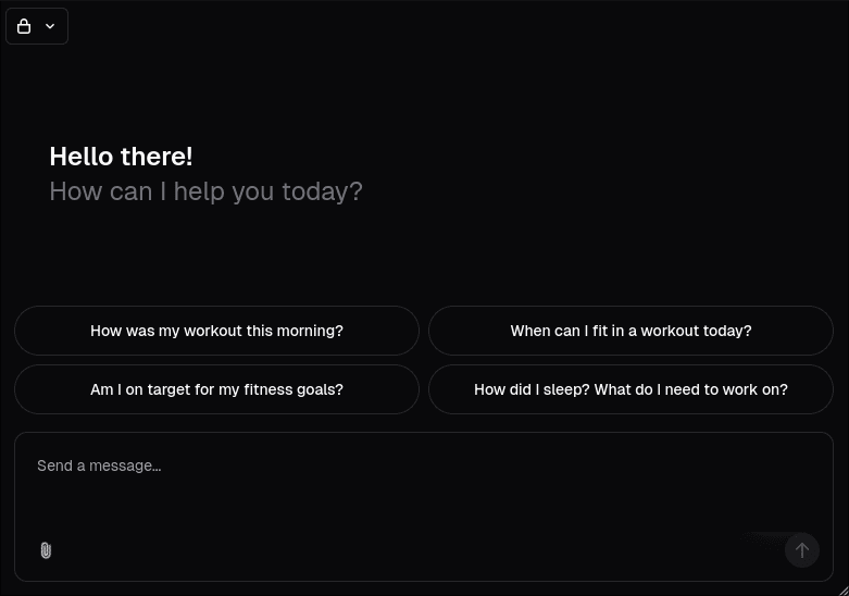 Locus Chat interface showing AI assistant with quick action prompts